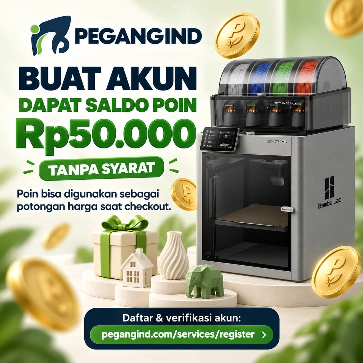 Promo buat akun Pegangind dan dapatkan saldo poin Rp50.000 tanpa syarat